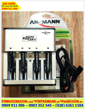 Ansman Photocam V, Bộ sạc 4viên pin AAA- Kèm sẳn 4 pin sạc Panasonic Eneloop PRO BK-4HCCE AAA950mAh